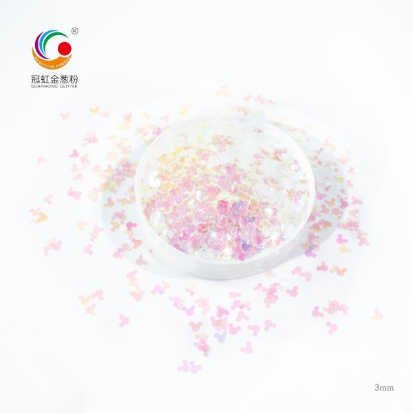 Fine Christmas Makeup Nail Lip Glitter Powder Dust Rainbow PET Chunky Mickey Shape Flakes
