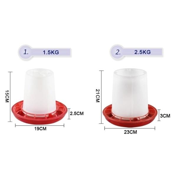 Пьяница цыпленка подносов питания птицы 3kg бройлера на открытом воздухе пластиковый