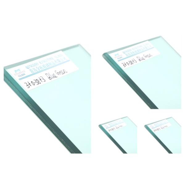 Small Cutting Size Safety Green Laminated Glass Heat Insulation UV Protection 6.38mm