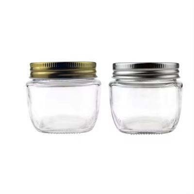 6 Oz Square Bottom Round Glass Jars With Lids