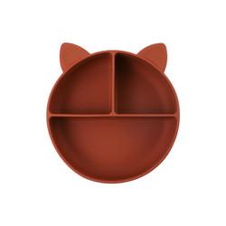 Cat Style Kids Silicone Bowl , Colorful Silicone Divided Suction Plate OEM