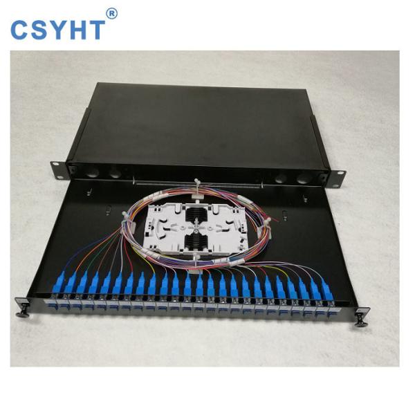 Rack Mount Splicing Fiber Optic Patch Panel Termination Box 12-48 Core SC/FC/ST/LC