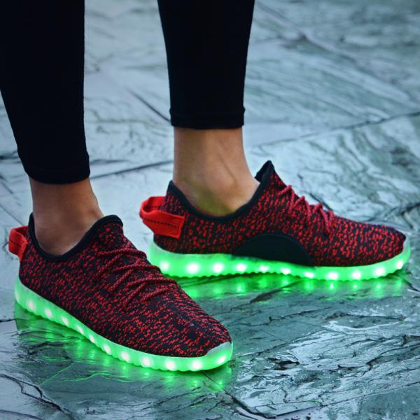 Glow in the Dark USB Rechargeable Adult Night Event Walking Shoes Led Sneakers