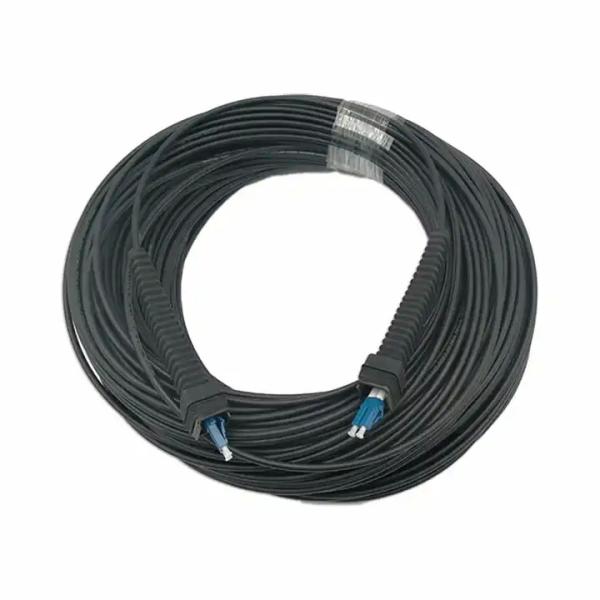 Armored Outdoor Fiber Optic Patch Cord 1m-100m With NSN Boot Duplex LC Connector