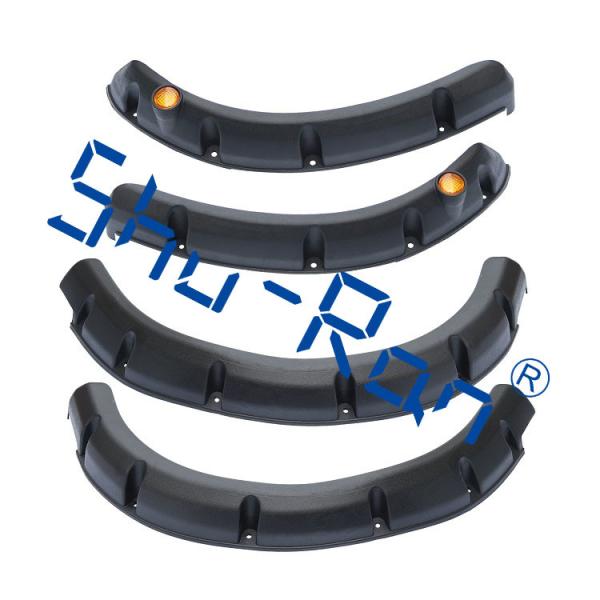 Black Plastic Golf Cart Rear and Front Fender Flares for EZGO RXV