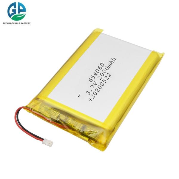 Batería de poliéster de iones de litio de alta calidad ecológica Batería de litio de alta calidad recargable 654860 655060 3.7v 2000mAh