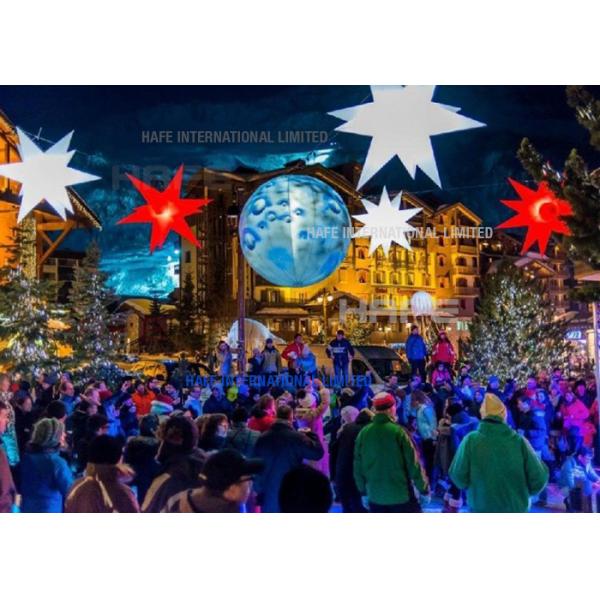 Wonderful Inflatable Lighting Star Jellyfish Balloon For Party Decoration 3m Diameter