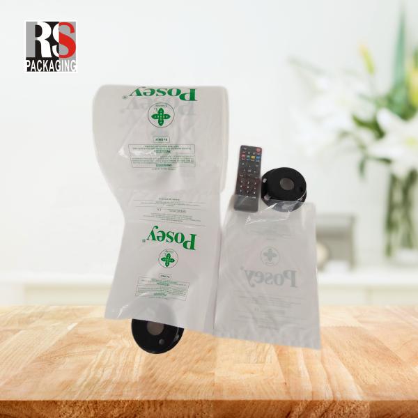 Auto Line Plastic Perforated Packaging Bags 5 Inch X 7 Inch Custom Printed