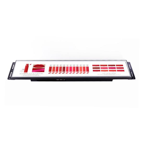28 Inch long narrow lcd screen 1920*360 HD For Supermarket ,Retail Shop open frame closed frame optional