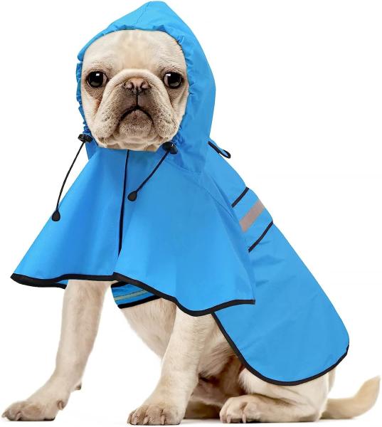 Reflective Dog Raincoat - Adjustable Waterproof Raincoat for Dogs, Lightweight Dog Hooded Slicker Rain Coat Poncho