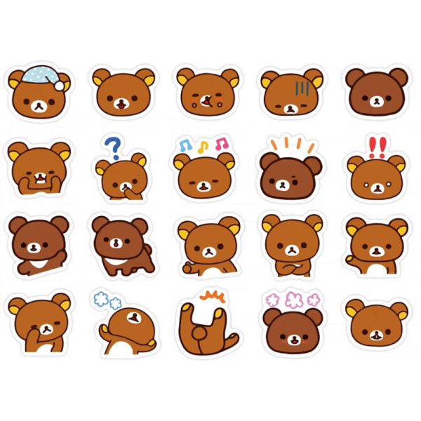 Decorative Scrapbook Stickers And Embellishments Cute Bear Shape Cut Stickers