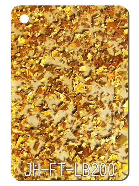 Gold Clear Glitter Acrylic Panel Home Exhibition Rack Daylight Lamp Decor