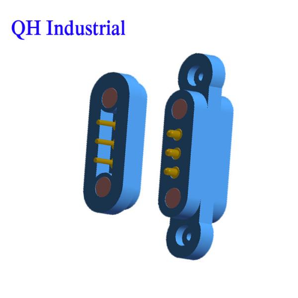 3Pin PCB Connector magnetic pogo pin Czech Repubic PCB Mount magnetic spring loaded connector