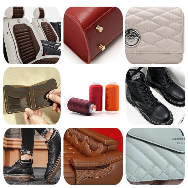 0.15 мм высокопрочная полиэстерная швейная нить для кожи / ковбоя 1200 метров прочная пряжа