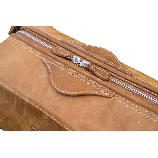 Toiletry Bag, Factory Supply First Layer Cowhide Crazy Horse Leather Cosmetic Storage Bag High-End Toiletry Bag Leather DOPP KIT
