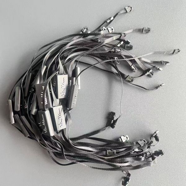 100 Pieces Black Hang Tag String Plain Rectangle Durable Strong Suitable for Garment Accessories Packaging and Labeling
