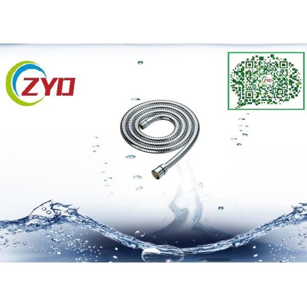 Double Buckle Pull Out Chrome Shower Hose , Kitchen Flexible Hand Shower Hose