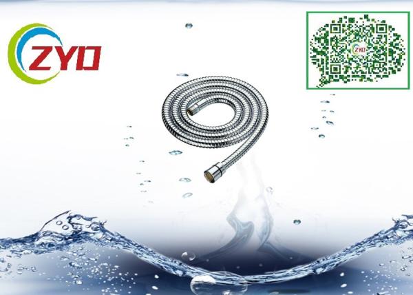 Double Buckle Pull Out Chrome Shower Hose , Kitchen Flexible Hand Shower Hose