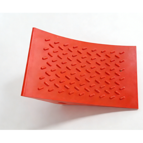  High Strength Red Orange 20x20x28cm 1.7kgs Cars Speed Bump Reflective Wheel Stopper / Car Stopper Rubber suitable for tyre diamter 816mm 