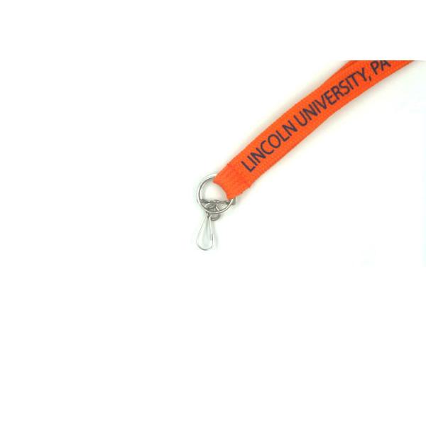 Orange Black Logo Personalized Lanyards With Pictures For Business License