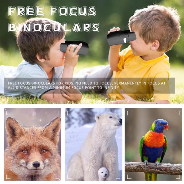 Hollyview 8x21 Small Pocket Binoculars With Bak4 Prism For Boys & Girls