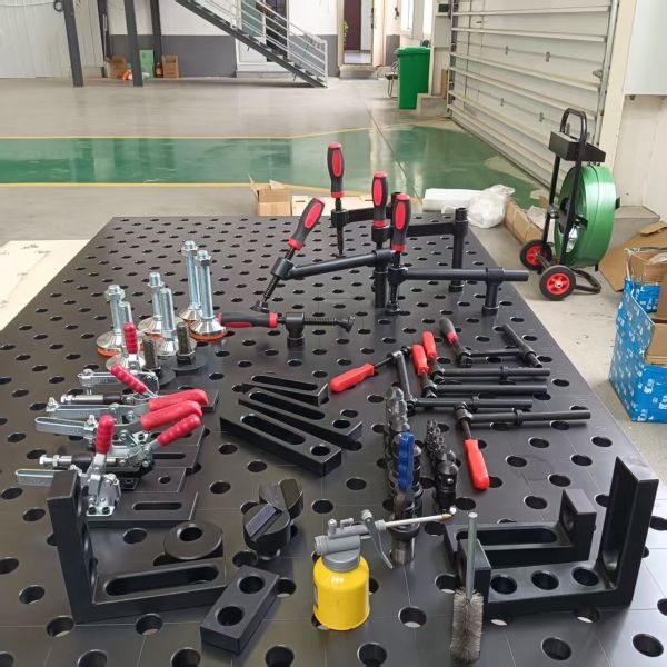 Modular fabrication tables for precise welding and assembly work