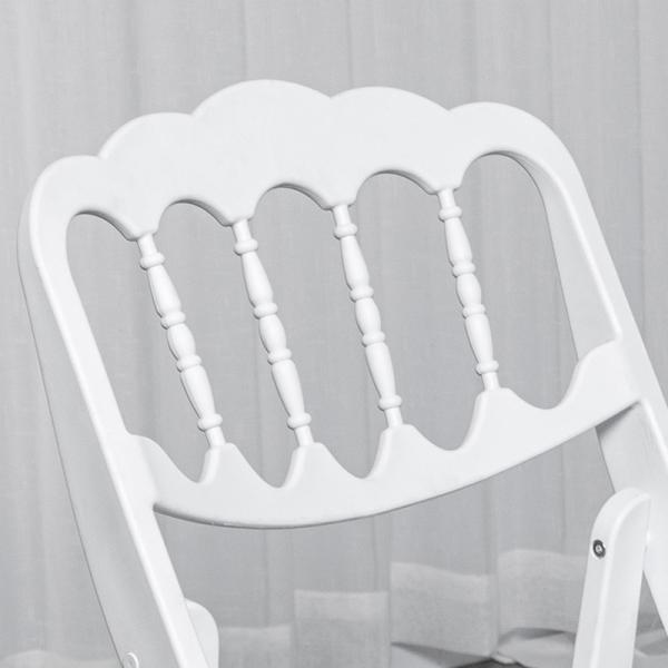 PP cushion padded White Plastic chaise napoleon Folding Chairs for Wedding Party Event