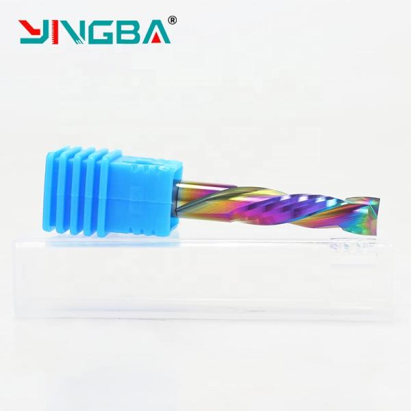 Yingba Hot Sale DLC Coating Cnc Router Bits for Wood Cutting Inserts Carbide Nano Coating Compression up Cut Down Milling Cutter