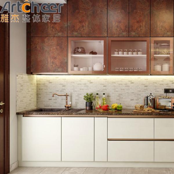 Solid Wooden Kitchen Cabinets With Kitchen Pantry Cupboards American Style Luxury Design