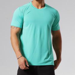                  Custom Logo T Shirt 95%Cotton 5%Spandex Gym Fitness Training Plain Men T Shirt             
