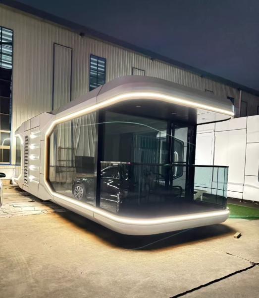Casa de la cápsula espacial portátil de 3460 mm diseño ecológico plegable