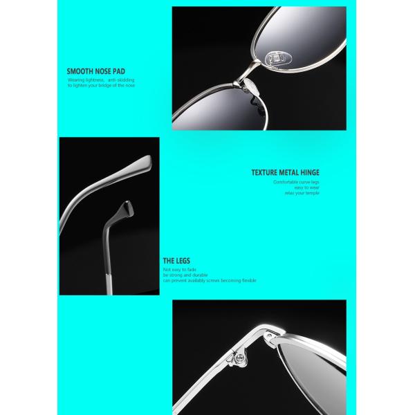 Retro Summer TAC UV400 Protection Sunglasses Metal Women Men Polarized