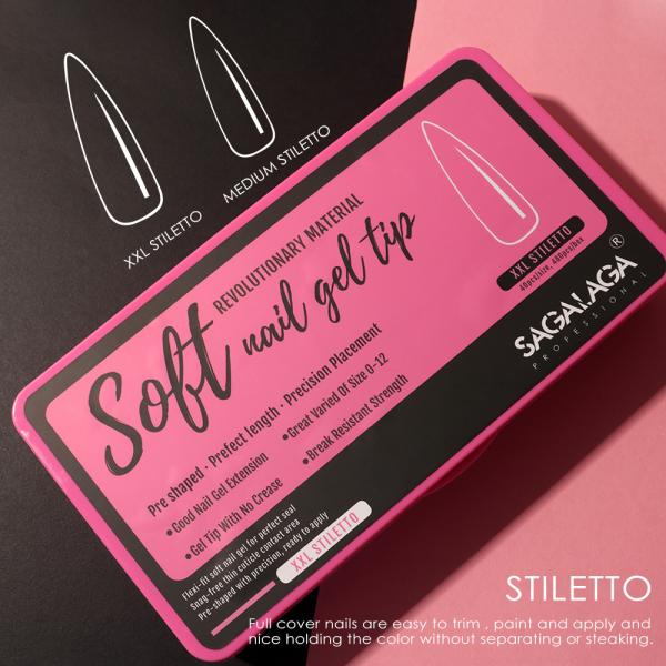 Pre-designed Full Cover Flexible Pre Buffed Soft Gel Nail Tips Private Label Clear French Tip for Press on Nails Single Item
