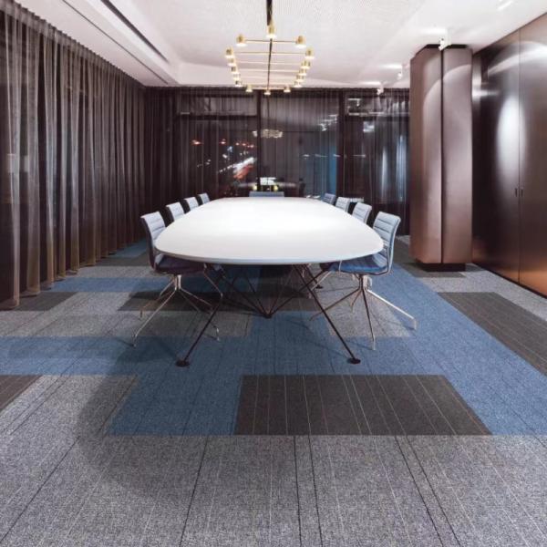 Pile Weight 350-850g/sqm Handmade Commercial Tile Carpet For Office Carpet Tiles 50x50