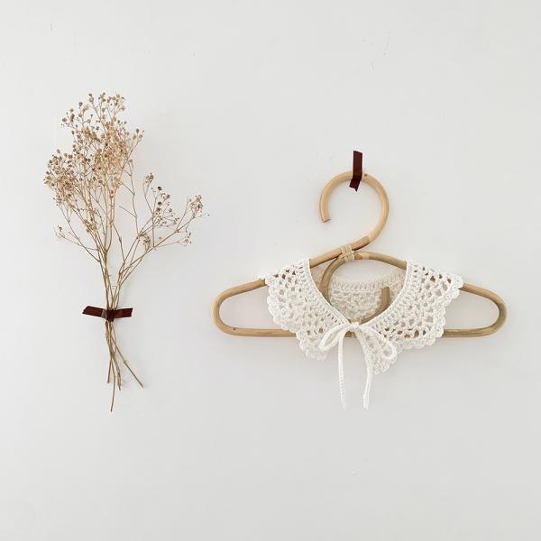 Y-F Wholesale Eco-Friendly Kids Fashion Handmade Crochet Floral Embroidery 100% Cotton Lace Collar with Hollow Neckline