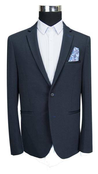 Spring And Autumn Mens Slim Fit Suit Blazer Navy Business Long Sleeves