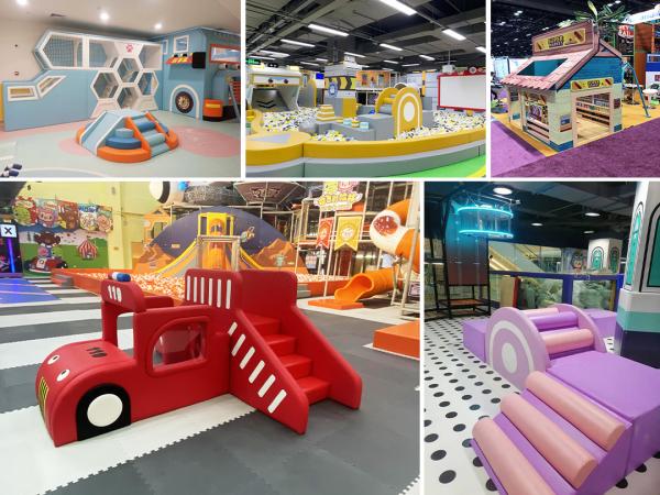 明るい色の泡のソフトプレイセット 3~8歳 室内用