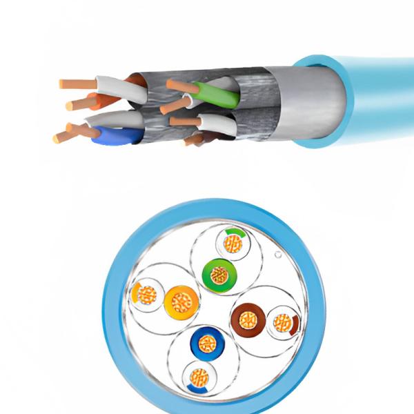 Cabos de drenagem 7X0.2tc LSZH 23 AWG Cat6/Cat8 Lan Cabos de rede Cabos de 8,1 mm Diâmetro da jaqueta