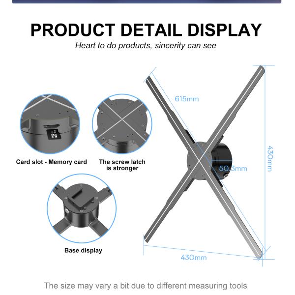 65 см светодиодный вентилятор 3D голограммный дисплей Управляемый Wifi App для продвижения больничных продуктов