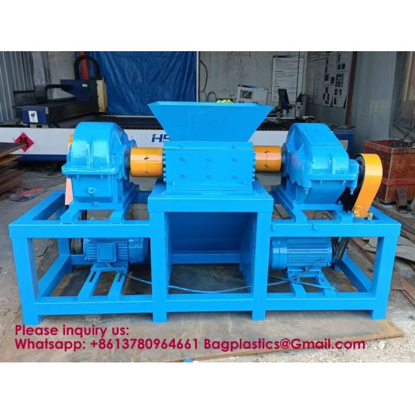 Double Shaft Metal Steel Shredder Scrap Car Recycling Machine For Metal Plastics Crusher Horizontal Baler Vertical Baler Metal Balers Dual-Shaft Shredder Spiral Pulverizer Straw Baler