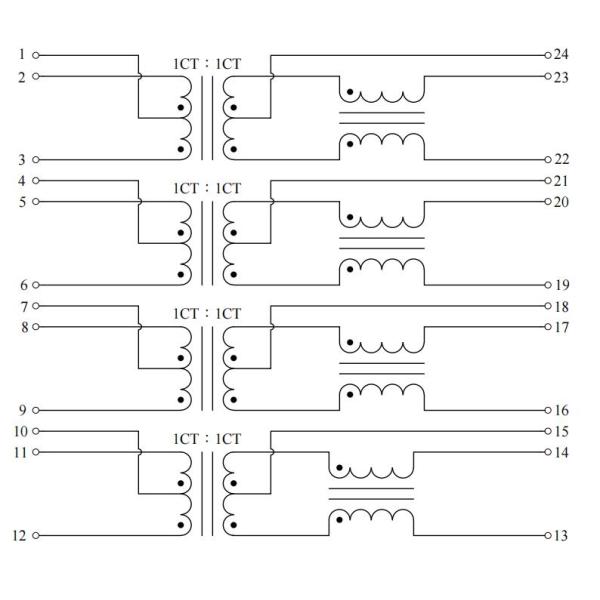 Основание 1000 - трансформатор Pin L12N003-0 24 одиночное гаван фильтра LAN t магнитный