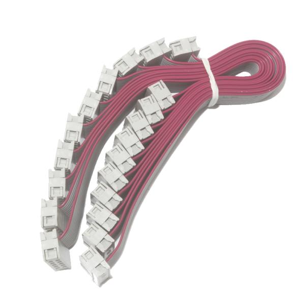 2 pernos planos de la asamblea de cable de cinta de la fila AWM UL2651 10 a IDC femenino