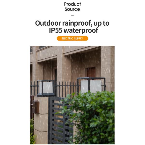 Morra moldam a base solar de alumínio do watt E27 da luz 5 da coluna para a entrada de automóveis exterior