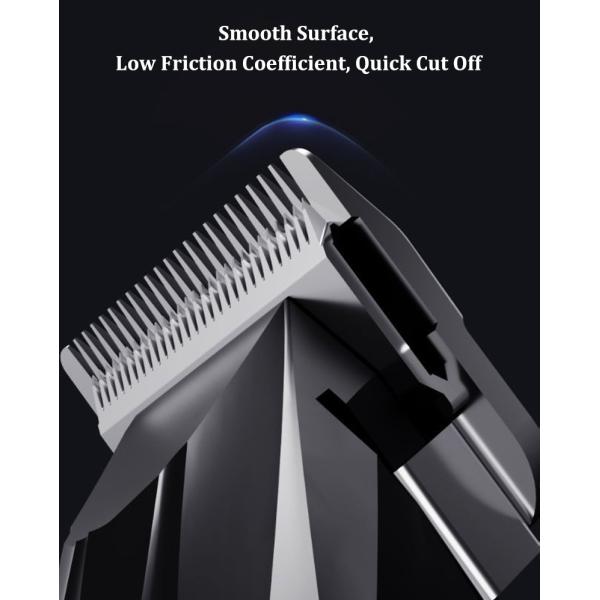 Usb Charging Cordless Hair Trimmer Black Stainless Steel Blade Adjustable Shaving Machine