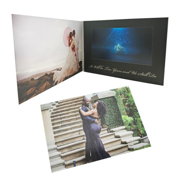 4,3 5 7 10 álbum video do livro do folheto do casamento da tela do Lcd para o aniversário