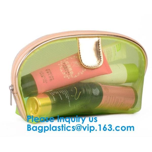 Mesh Cosmetic Bag Neceser Toiletry Organizer Bag Storage Sets Travel Wash Pouch Makeup Pouch Girl Handbag Zipper Mesh Co