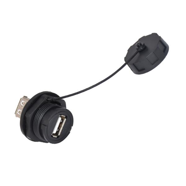 Waterproof USB Connector Panel Mount IP68 USB Type C Female Connector