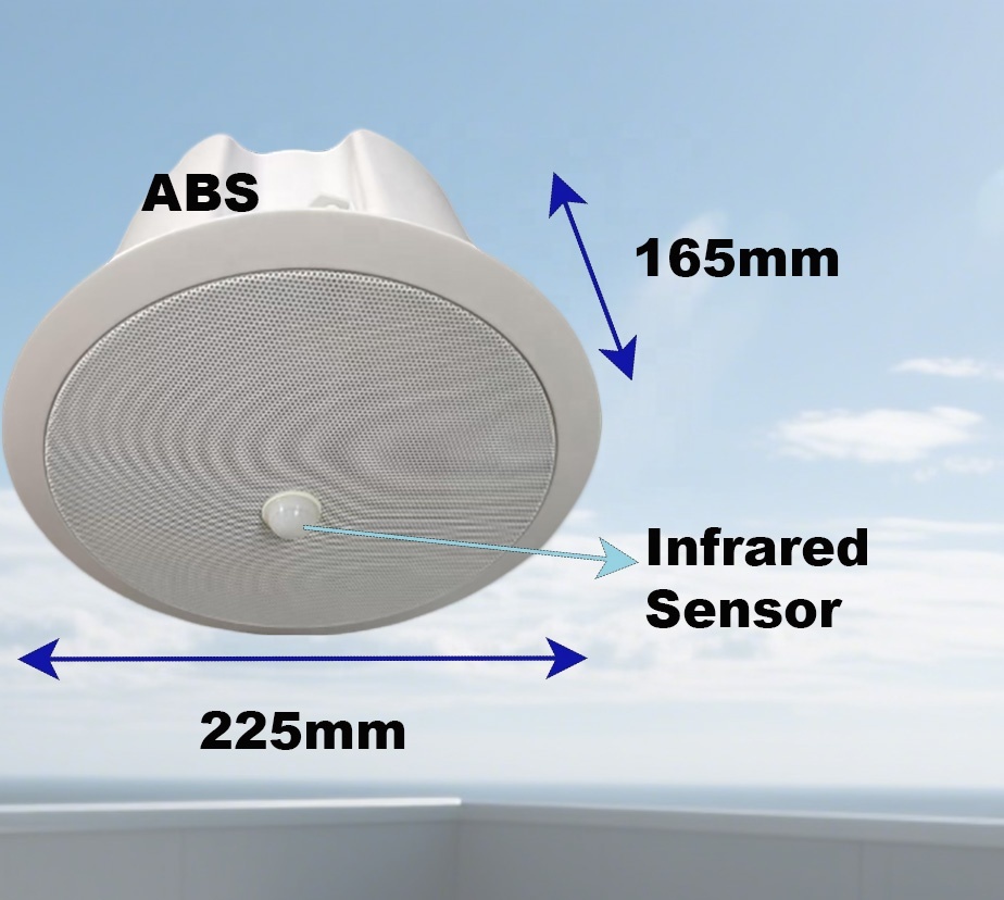 OEM ODM Coaxial Ceiling Speaker Active Speaker 20W With Infrared Sensor