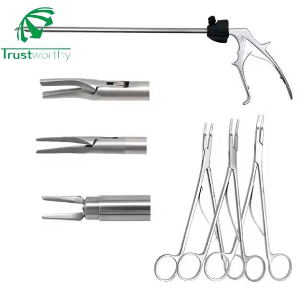 Endoscopic Laparoscopic Surgery Hemostatic Hemolock Lt400 Lt300 ML Size Green Color Ligaclip Titanium Ligating Clip Cartridge With Applier