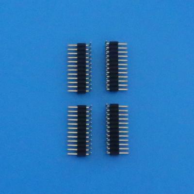 1.27mm pitch  dual row Male Pin Header Connector , 1000V AC / Minute Withstand Voltage 12 Pin Connector